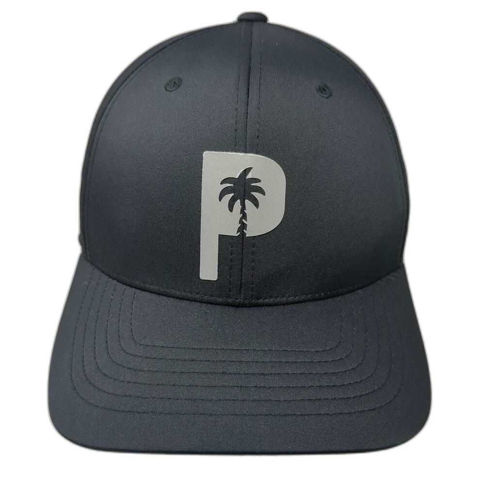 Puma Snapback Black One Size Palm Tree Crew Performance Golf Adjustable Hat